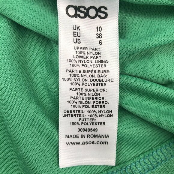 ASOS Kelly Green Lace Mini Dress size 6 Fairy Whimsigoth Retro - Picture 10 of 11